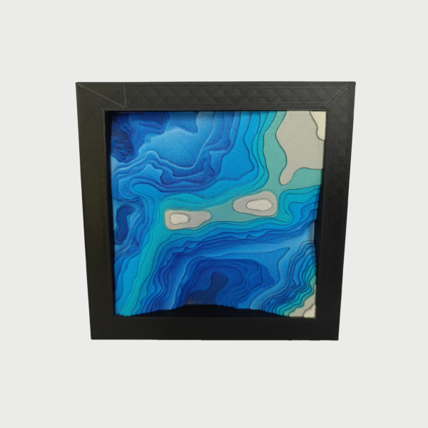 Cuadro en Impresión 3D - Topografía marina