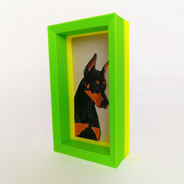 Cuadro en impresión 3D Dóberman - Imagen 3