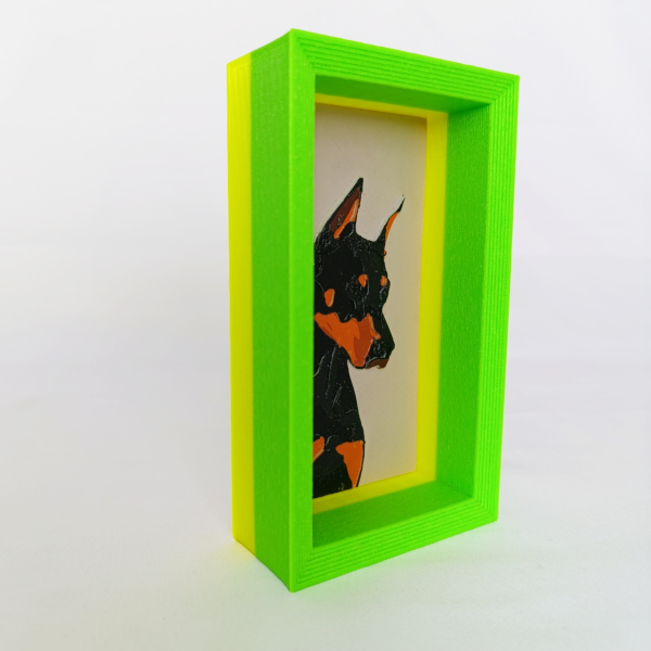Cuadro en impresión 3D Dóberman - Imagen 2