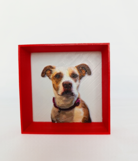Cuadro de Perro 3D - Realismo y Profundidad en Cada Capa