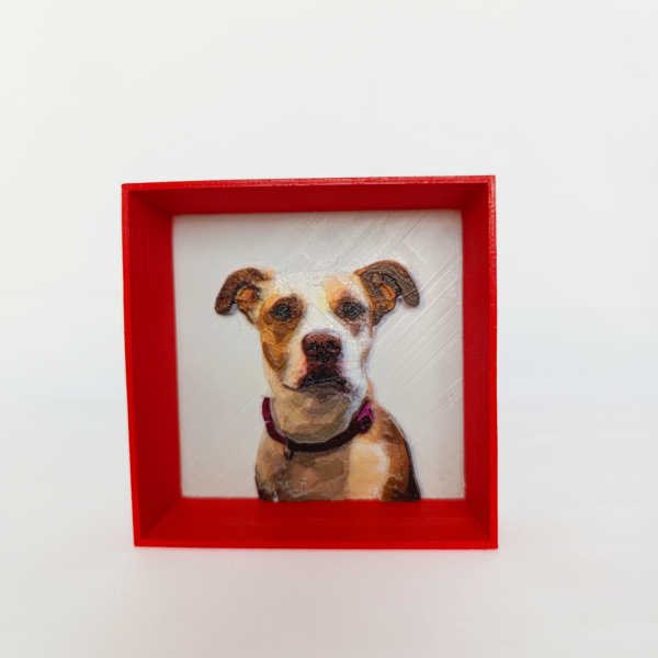 Cuadro de Perro 3D - Realismo y Profundidad en Cada Capa