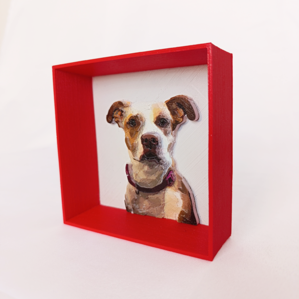 Cuadro de Perro 3D - Realismo y Profundidad en Cada Capa - Imagen 3